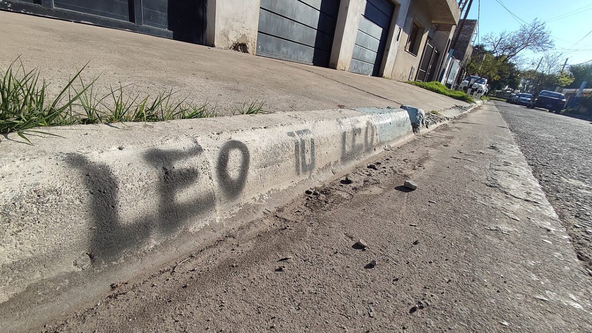 The street in Rosario where Messi grew up