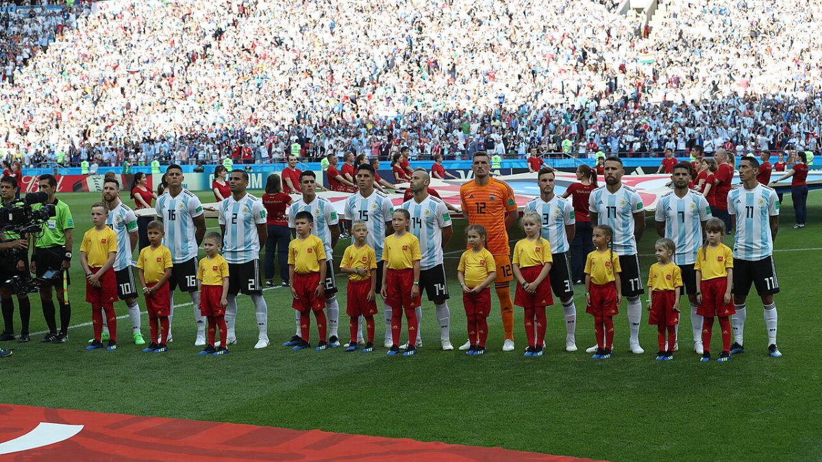 Argentina against France at the 2018 World Cup in Kazan
